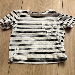 Carter's Black and White Short Sleeve Tee Classic Crew Neck